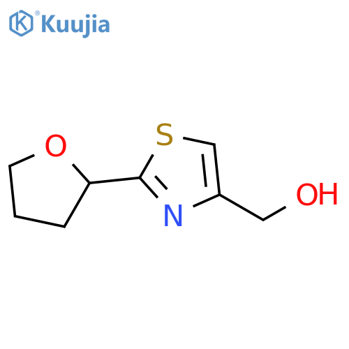 2-(oxolan-2-yl)-1,3-thiazol-4-ylmethanol structure