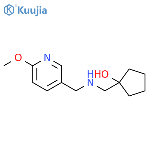 1-({[(6-methoxypyridin-3-yl)methyl]amino}methyl)cyclopentan-1-ol structure