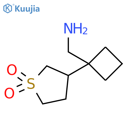 3-1-(aminomethyl)cyclobutyl-1lambda6-thiolane-1,1-dione structure
