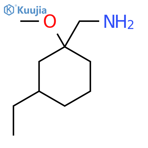 (3-ethyl-1-methoxycyclohexyl)methanamine structure