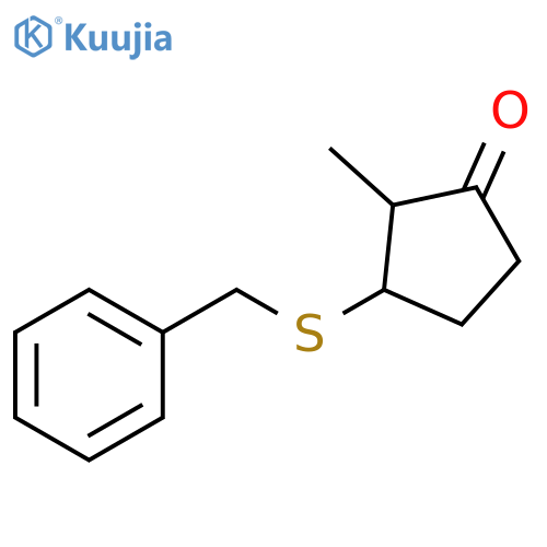 Cyclopentanone, 2-methyl-3-[(phenylmethyl)thio]- structure