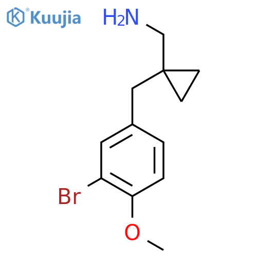 {1-(3-bromo-4-methoxyphenyl)methylcyclopropyl}methanamine structure