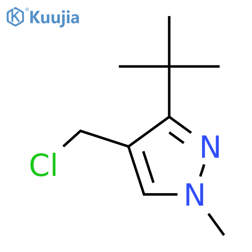 3-tert-Butyl-4-(chloromethyl)-1-methyl-1h-pyrazole structure