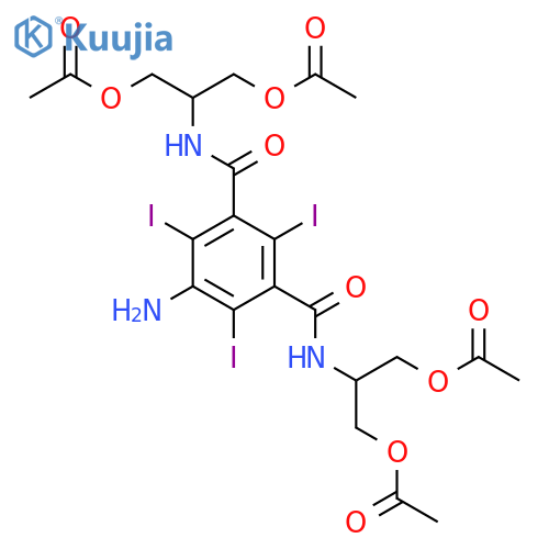 N,N’-Bis2-(acetyloxy)-1-(acetyloxy)methylethyl-5-amino-2,4,6-triiodo-1,3-benzenedicarboxamide structure