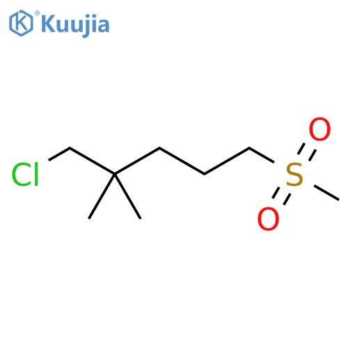 Pentane, 1-chloro-2,2-dimethyl-5-(methylsulfonyl)- structure