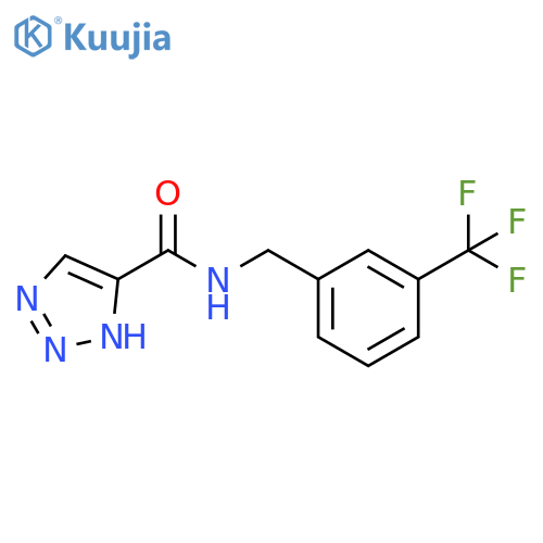 N-{[3-(trifluoromethyl)phenyl]methyl}-1H-1,2,3-triazole-5-carboxamide structure