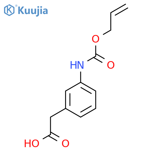 2-(3-{(prop-2-en-1-yloxy)carbonylamino}phenyl)acetic acid structure