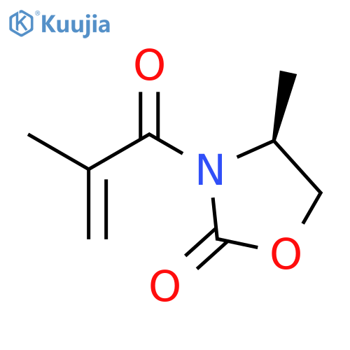2-Oxazolidinone, 4-methyl-3-(2-methyl-1-oxo-2-propenyl)-, (4S)- structure