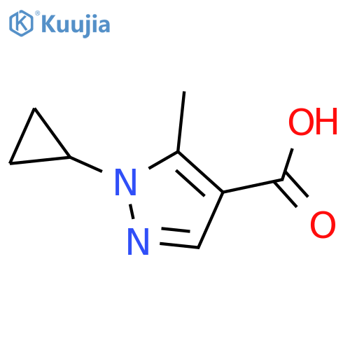 1-cyclopropyl-5-methyl-1H-pyrazole-4-carboxylic acid structure