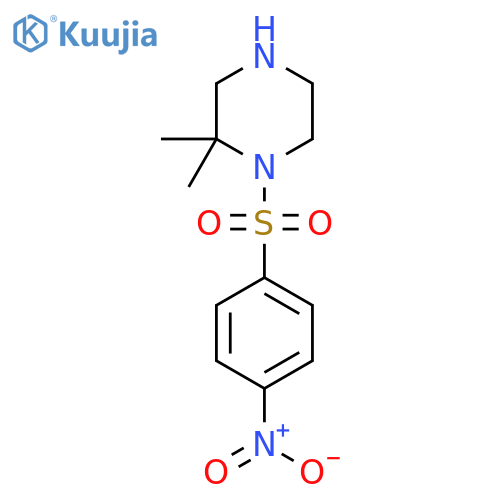 2,2-dimethyl-1-(4-nitrobenzenesulfonyl)piperazine structure