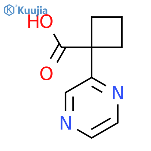 1-(pyrazin-2-yl)cyclobutane-1-carboxylic acid structure