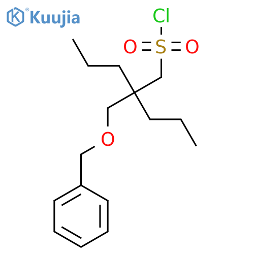 2-(benzyloxy)methyl-2-propylpentane-1-sulfonyl chloride structure