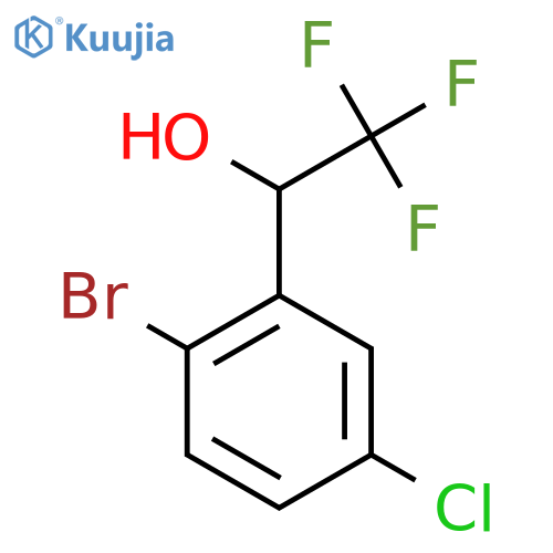1-(2-bromo-5-chlorophenyl)-2,2,2-trifluoroethan-1-ol structure