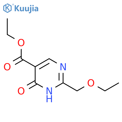 5-Pyrimidinecarboxylic acid, 2-(ethoxymethyl)-1,6-dihydro-6-oxo-, ethyl ester structure