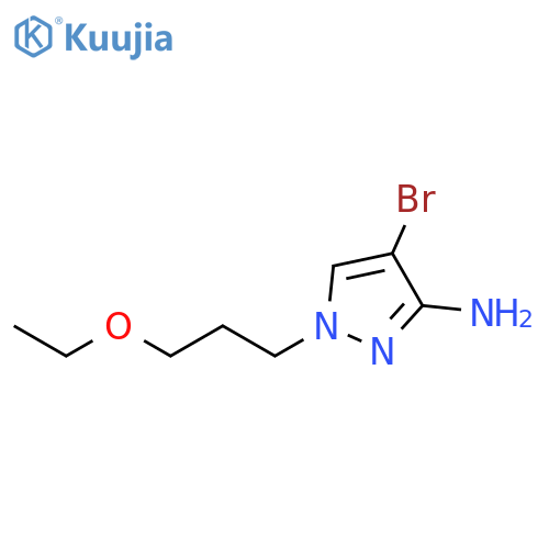 4-bromo-1-(3-ethoxypropyl)-1H-pyrazol-3-amine structure