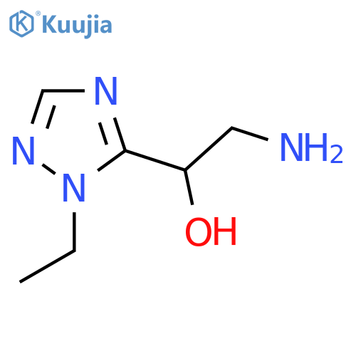 2-amino-1-(1-ethyl-1H-1,2,4-triazol-5-yl)ethan-1-ol structure