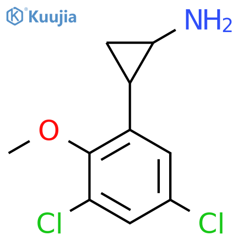 2-(3,5-dichloro-2-methoxyphenyl)cyclopropan-1-amine structure