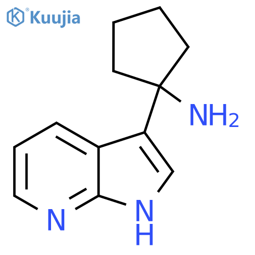 1-{1H-pyrrolo2,3-bpyridin-3-yl}cyclopentan-1-amine structure