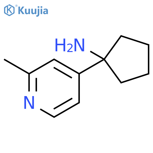 1-(2-methylpyridin-4-yl)cyclopentan-1-amine structure