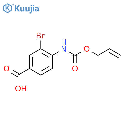 3-bromo-4-{(prop-2-en-1-yloxy)carbonylamino}benzoic acid structure