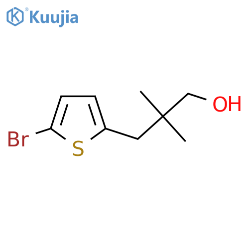 3-(5-bromothiophen-2-yl)-2,2-dimethylpropan-1-ol structure