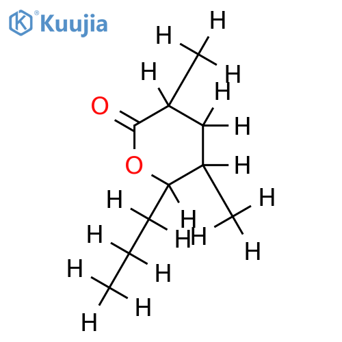 (3R,5R,6S)-form-tetrahydro-3,5-dimethyl-6-propyl-2H-pyran-2-one structure
