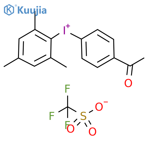 (4-Acetylphenyl)(mesityl)iodonium trifluoromethanesulfonate structure