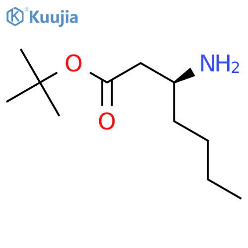 Tert-butyl (3S)-3-aminoheptanoate structure