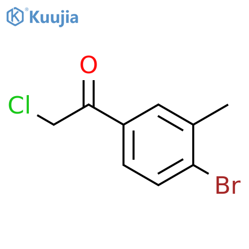 1-(4-bromo-3-methylphenyl)-2-chloroethan-1-one structure