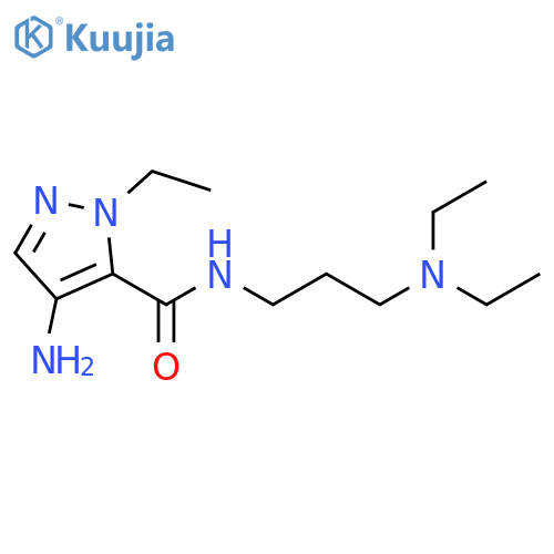 4-amino-N-[3-(diethylamino)propyl]-1-ethyl-1H-pyrazole-5-carboxamide structure