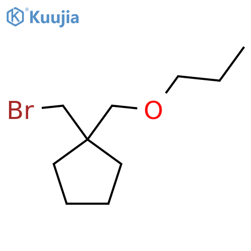1-(Bromomethyl)-1-(propoxymethyl)cyclopentane structure