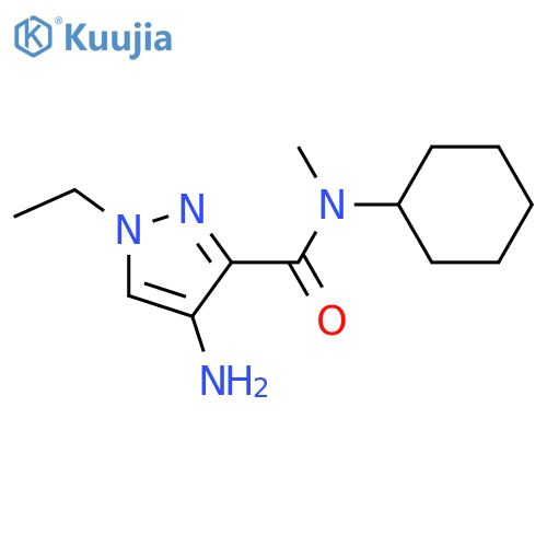 4-amino-N-cyclohexyl-1-ethyl-N-methyl-1H-pyrazole-3-carboxamide structure