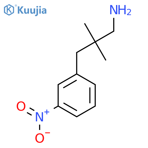 2,2-Dimethyl-3-(3-nitrophenyl)propan-1-amine structure