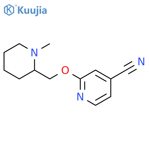 2-[(1-methylpiperidin-2-yl)methoxy]pyridine-4-carbonitrile structure