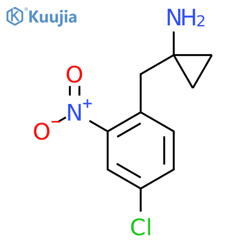 1-(4-chloro-2-nitrophenyl)methylcyclopropan-1-amine structure
