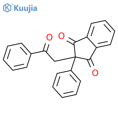 1H-Indene-1,3(2H)-dione,2-(2-oxo-2-phenylethyl)-2-phenyl- structure