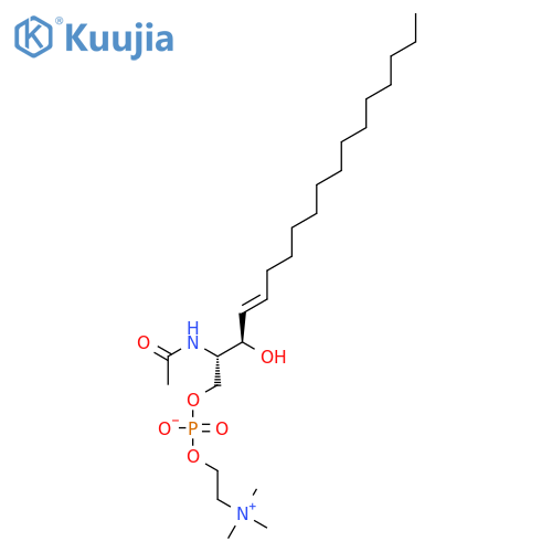 [(E,2S,3R)-2-acetamido-3-hydroxyoctadec-4-enyl] 2-(trimethylazaniumyl)ethyl phosphate structure