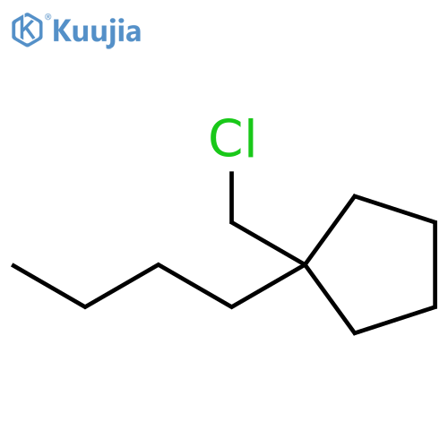 Cyclopentane, 1-butyl-1-(chloromethyl)- structure