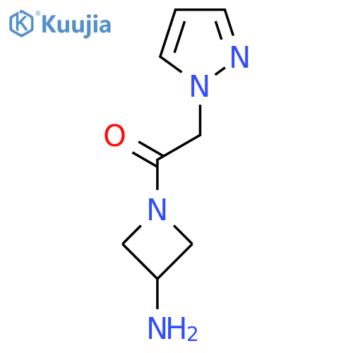 1-(3-Aminoazetidin-1-yl)-2-(1H-pyrazol-1-yl)ethan-1-one structure