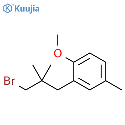 2-(3-bromo-2,2-dimethylpropyl)-1-methoxy-4-methylbenzene structure