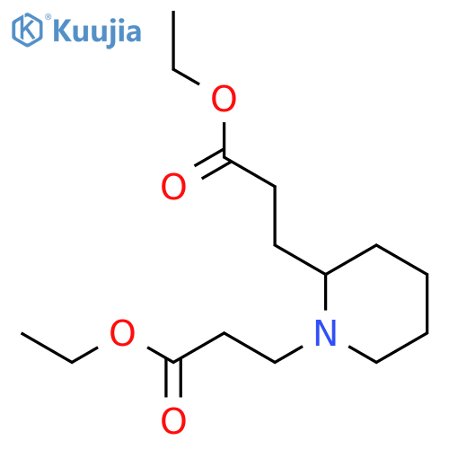 1,2-Piperidinedipropanoic acid, diethyl ester, (±)- structure