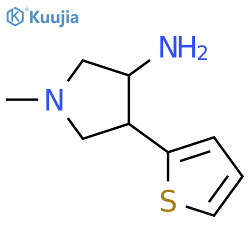 1-Methyl-4-thiophen-2-yl-pyrrolidin-3-ylamine structure