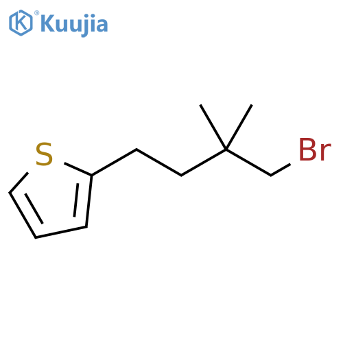 Thiophene, 2-(4-bromo-3,3-dimethylbutyl)- structure