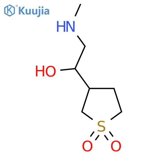 3-1-hydroxy-2-(methylamino)ethyl-1lambda6-thiolane-1,1-dione structure