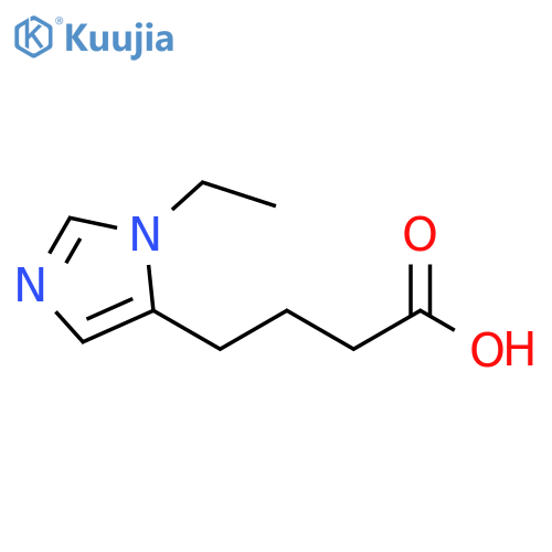 4-(1-ethyl-1H-imidazol-5-yl)butanoic acid structure