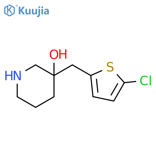 3-(5-chlorothiophen-2-yl)methylpiperidin-3-ol structure