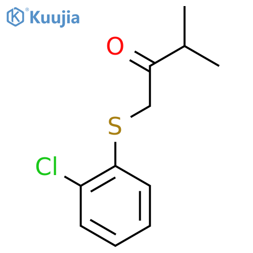 2-Butanone, 1-[(2-chlorophenyl)thio]-3-methyl- structure