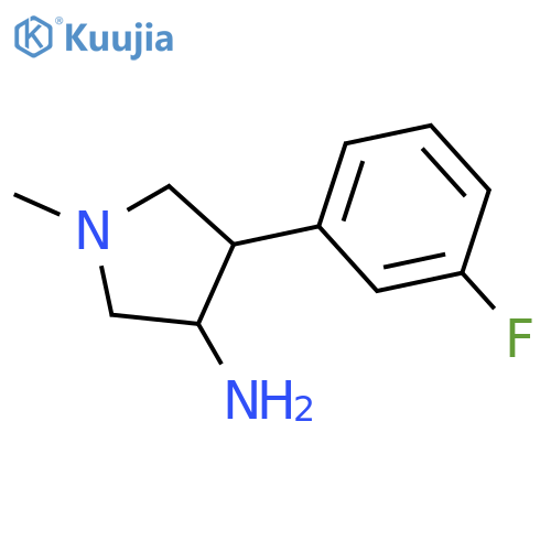 4-(3-Fluoro-phenyl)-1-methyl-pyrrolidin-3-ylamine structure