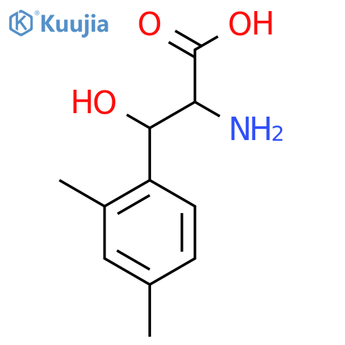 2-amino-3-(2,4-dimethylphenyl)-3-hydroxypropanoic acid structure