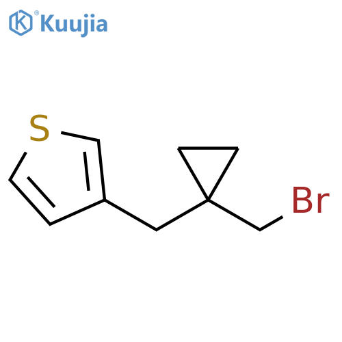 Thiophene, 3-[[1-(bromomethyl)cyclopropyl]methyl]- structure